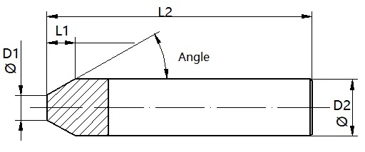 Cylindrical object technical drawing